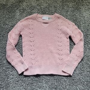 Kid's Pink Childrens Place Crewneck Knit Sweater Size 5/6T